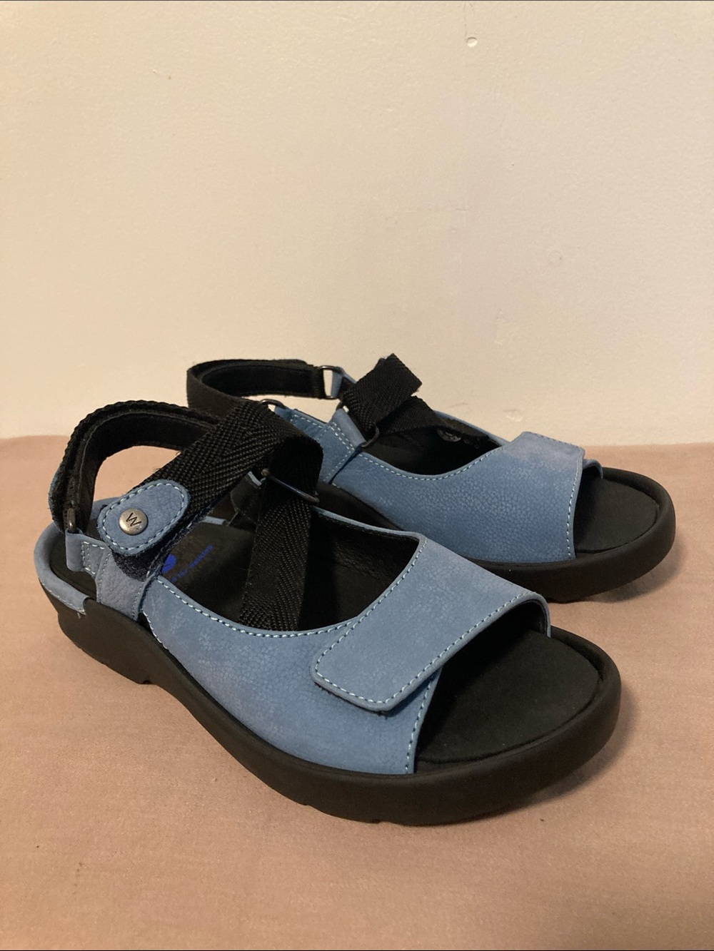 WOLKY ‘Lisse’ Women’s Sandals Baltic Blue Nubuck 39 8US NEW